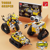 New 700+Pcs 3In1 Technical High-Tech Programming Robot Diy Tank APP RC Building Blocks Bricks Sets Toys Kid Moc Set Best Gifts