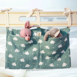 1Pc Portable Baby Crib Storage Bag Multifunctional Newborn Bed Headboard Organizer for Kids Baby Bedding Diaper Bag